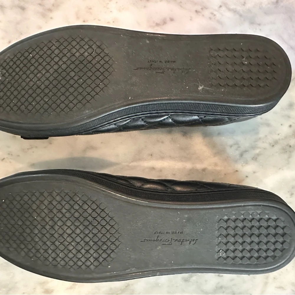 Salvatore Ferragamo Black Leather Footwear - Picture 4 of 5